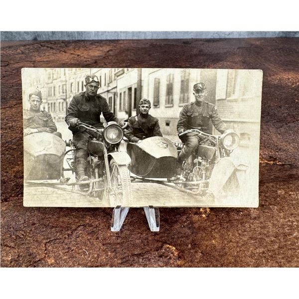 WWI WW1 2nd Infantry Division Motorcycle Postcard