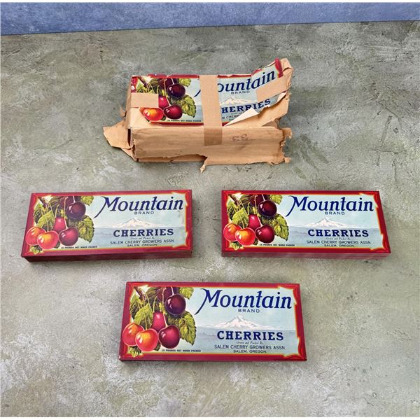 Salem Oregon Mountain Brand Cherries Labels