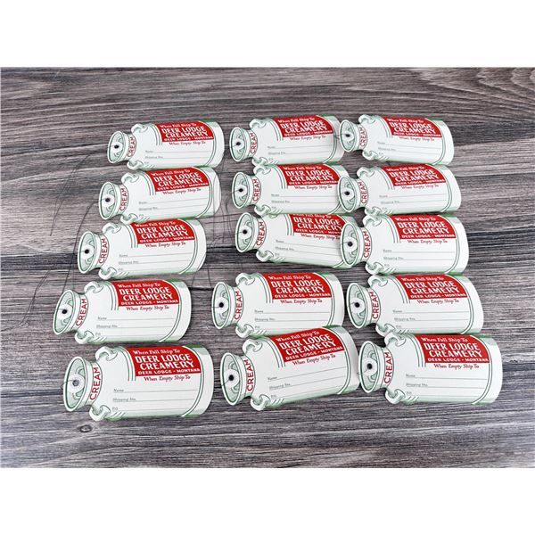 Deer Lodge Creamery Montana Milk Can Tags