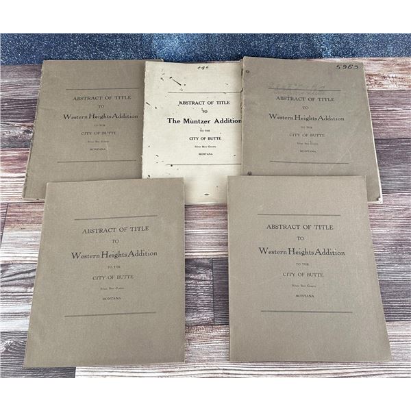 Butte Montana City Planning Addition Books