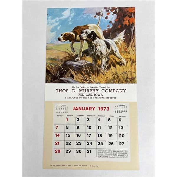 1973 Thomas Murphy Iowa Calendar