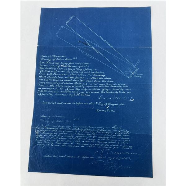 1893 State of Montana Peabody Mining Tract Map