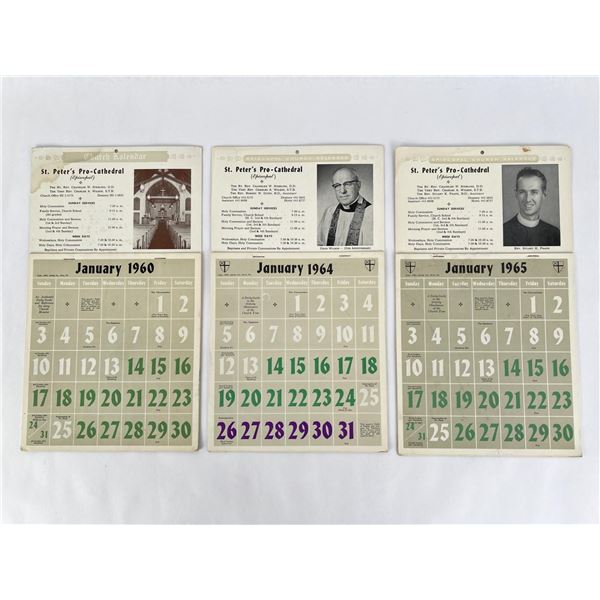 St. Peter's Pro Cathedral 1960s Calendars