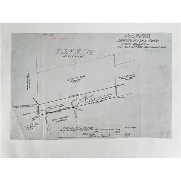 Mountain Spur Lode Mining Plat Map