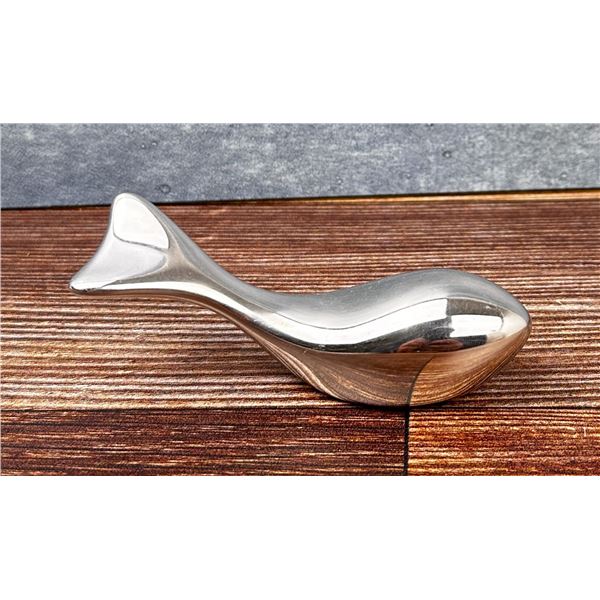 Hoselton Steifel Aluminum Whale Paperweight