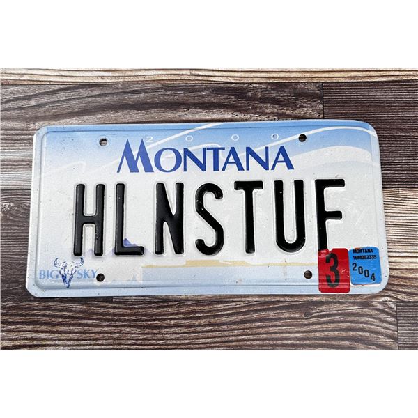 Montana Vanity License Plate