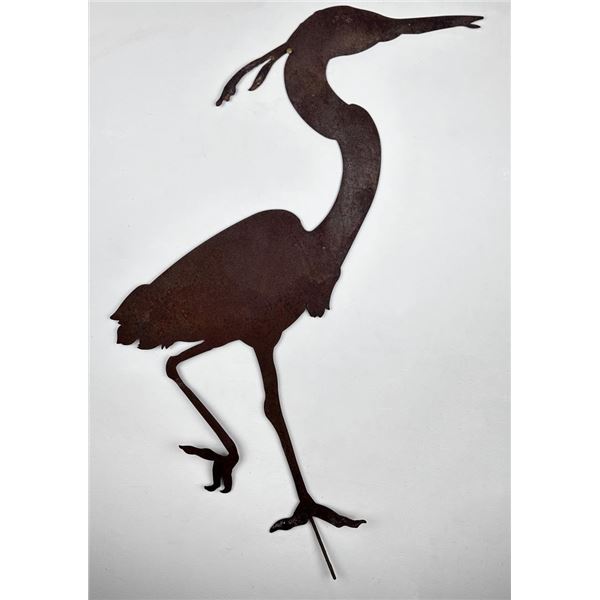 Iron Blue Heron Garden Ornament
