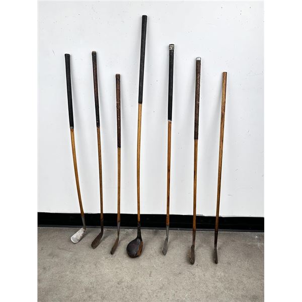 Antique Oak Shaft Golf Clubs
