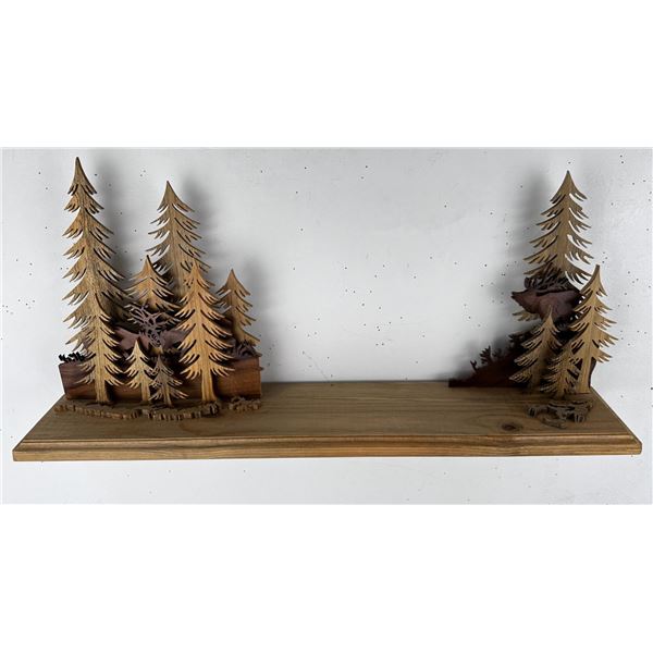 Custom Made Layered Wood Shelf