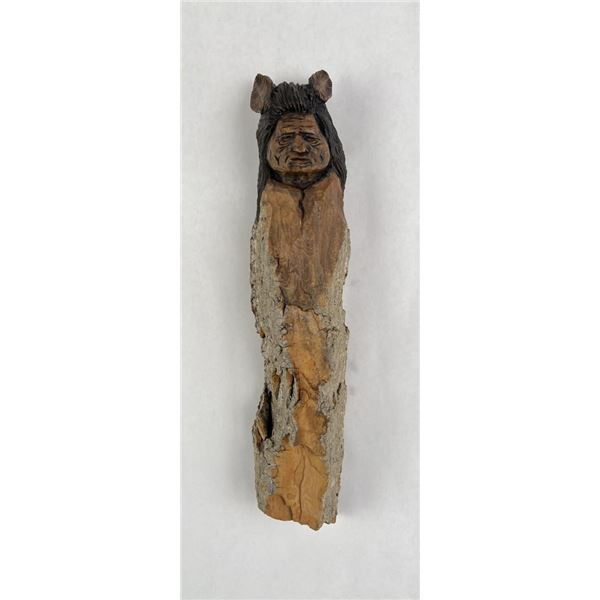 Montana Cottonwood Indian Carving