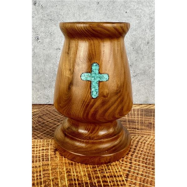 John P. Inman Turned Russian Olive Wood Vase