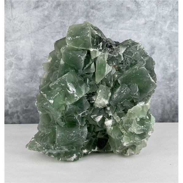 Chinese Green Fluorite Crystal Cluster Specimen