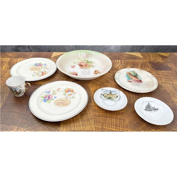 Fresno California Souvenir Advertising Plates