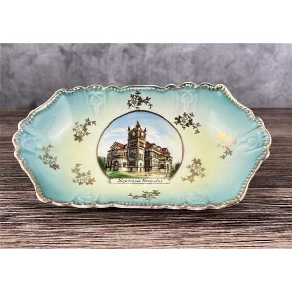 Fresno California High School Porcelain Dish