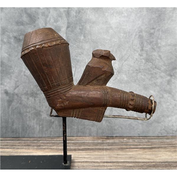 Vietnam Montagnard Animalistic Wood Pipe Bowl