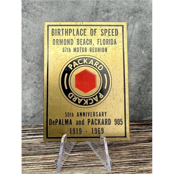 Packard Ormond Beach Florida Brass Plaque