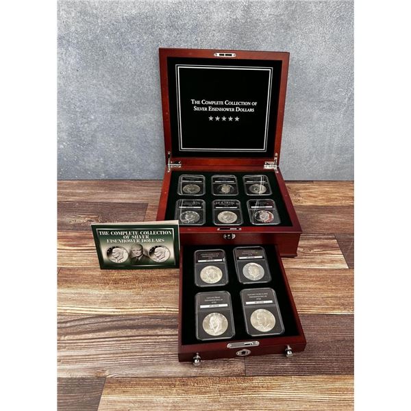 Complete Collection Of Silver Eisenhower Dollars