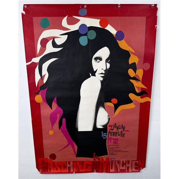 1972 Munich Lent Carnival Poster