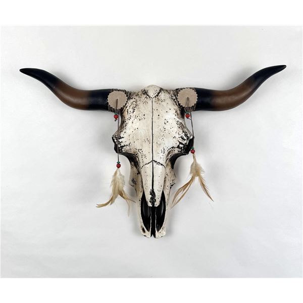 Resin Steer Skull Wall Decor