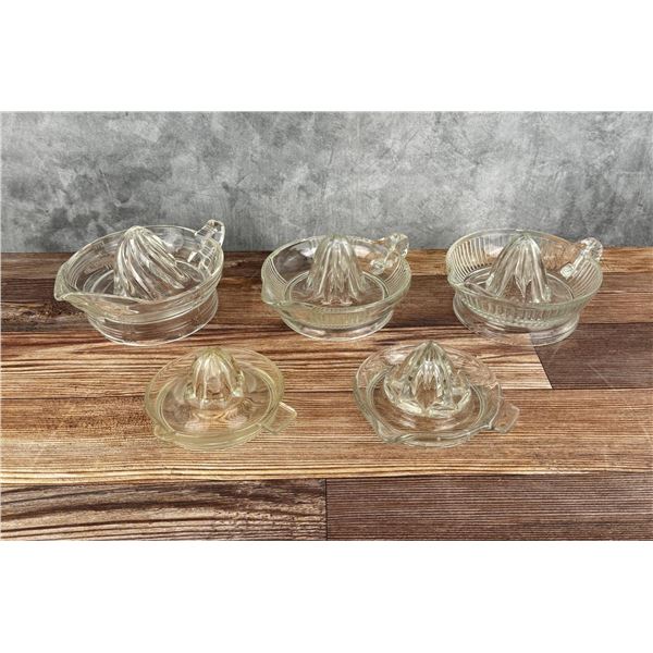 Group Of Glass Reamers Juicers