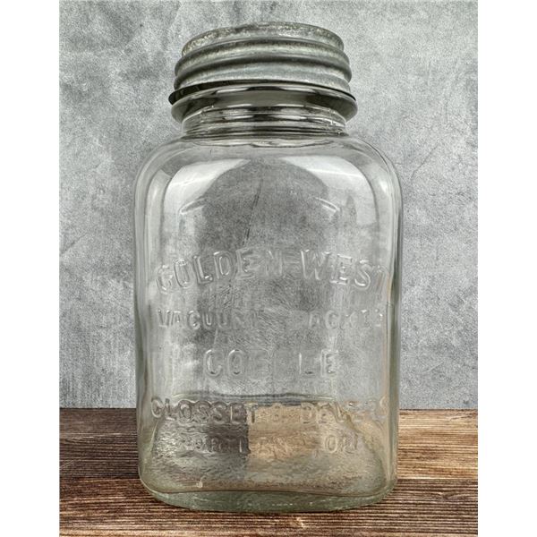 Golden West Glass Coffee Jar
