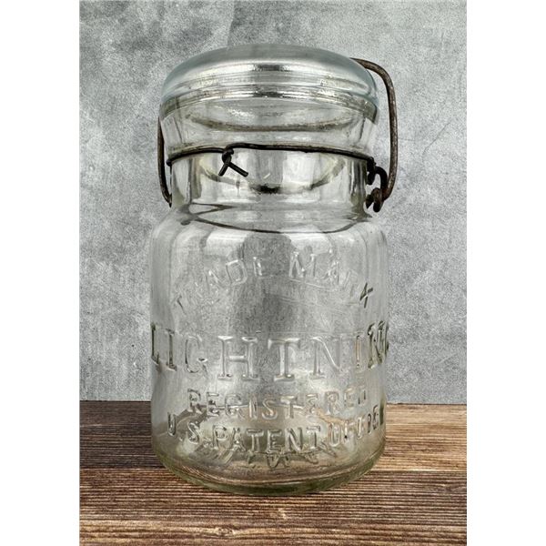 Antique Trademark Lightning Canning Jar