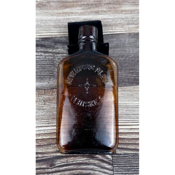 Americus Club Amber Whiskey Flask