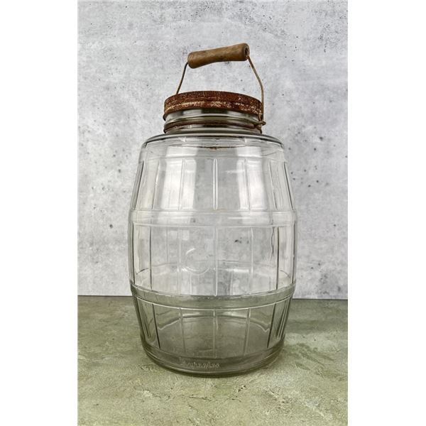 Antique Country Store Pickle Barrel Jar