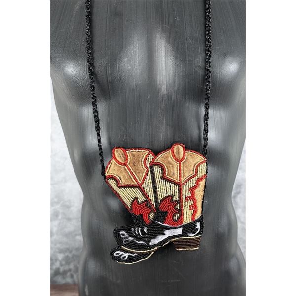 C Marie Beaded Cowboy Boot Purse