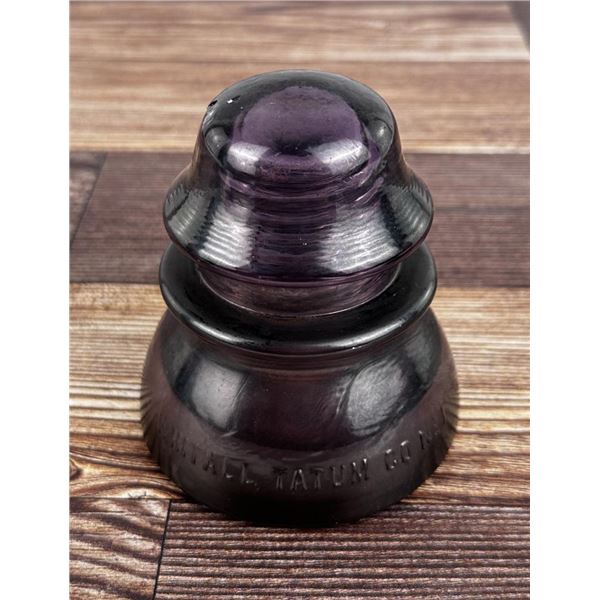 Whitall Tatum Purple Glass Insulator CD 154