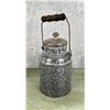 Image 1 : Antique Graniteware Milk Can Pail