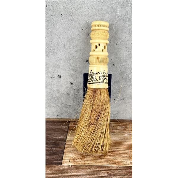 Carved Bone and Horsehair Brush Mexico