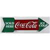 Image 1 : 1990 Coca Cola Tin Arrow Sign