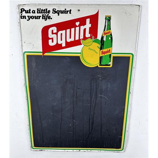 1977 Squirt Metal Menu Board