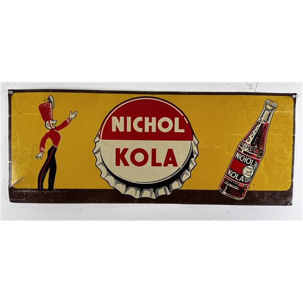 1930s Nichol Kola Bottlecap Tin Sign
