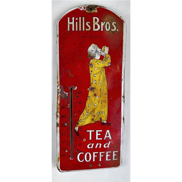 Hills Brothers Tea Coffee Porcelain Thermometer