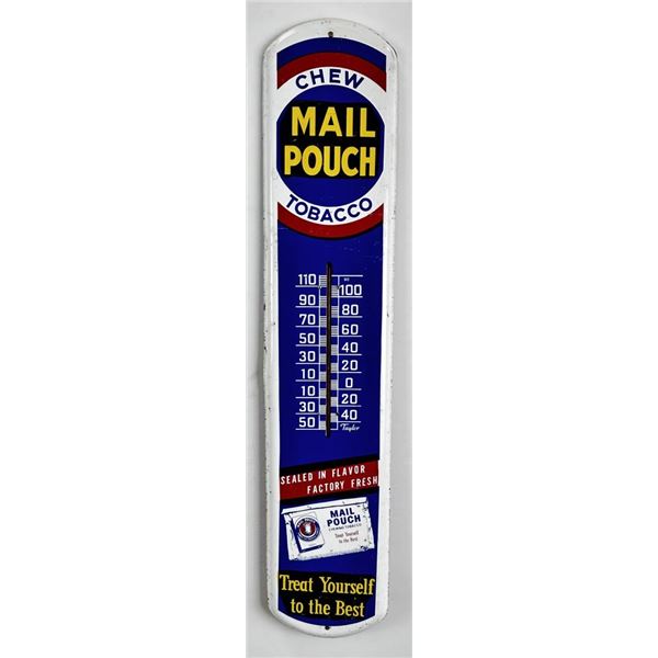 Mail Pouch Tobacco Metal Thermometer