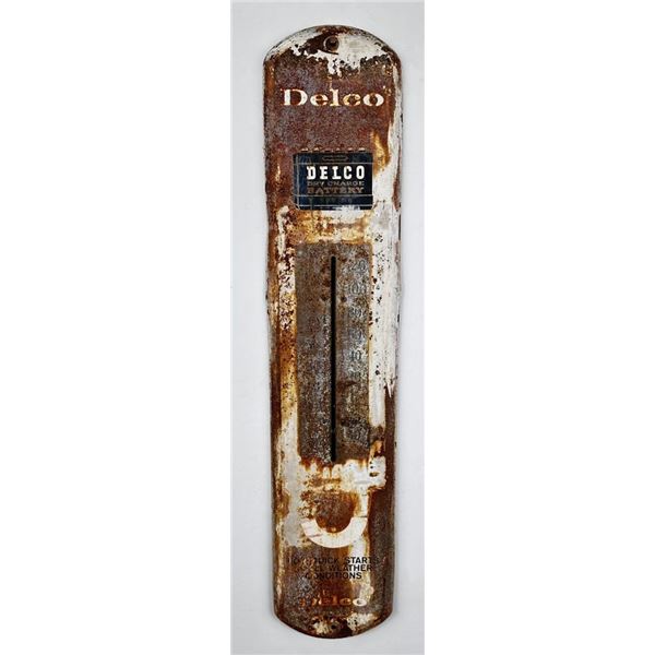 Delco Batteries Metal Thermometer