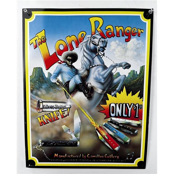 Lone Ranger Knife Tin Sign