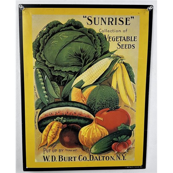 Sunrise Seeds Metal Sign