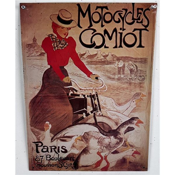 Comiot Motorcycles Metal Sign