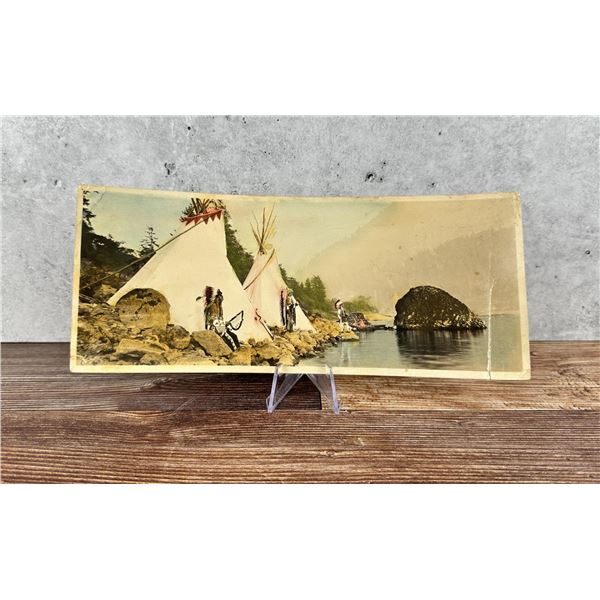 Hand Tinted Photo 140 Teepees On The Columbia