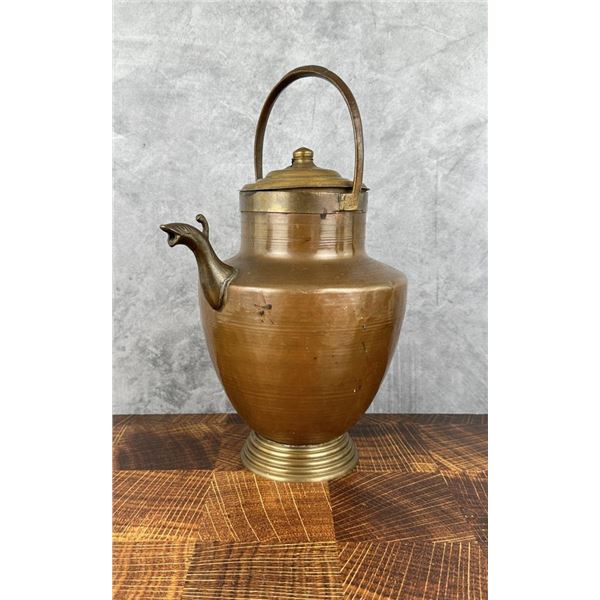 Hammered Copper and Brass Jug Kettle