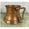 Image 4 : Hammered Copper Tankard With Brass Handle