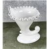 Image 2 : Fenton Glass Silver Crest Cornucopia Vase