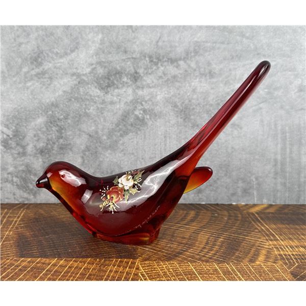 Fenton Glass Hand Painted Bird