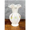 Image 3 : Fenton Glass Violets In The Snow Ruffled Vase