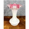 Image 1 : Fenton Glass Peach Crest Ruffled Vase