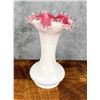 Image 2 : Fenton Glass Peach Crest Ruffled Vase