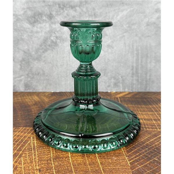 Fenton Glass Emerald Green Ram Head Candle Holder